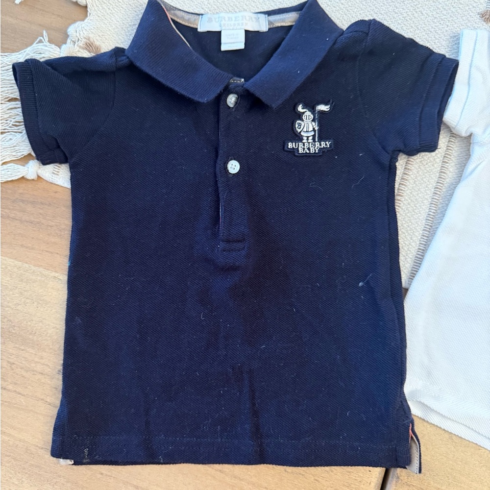 Burberry Blue Polo Shirt Classic Piqué Knit